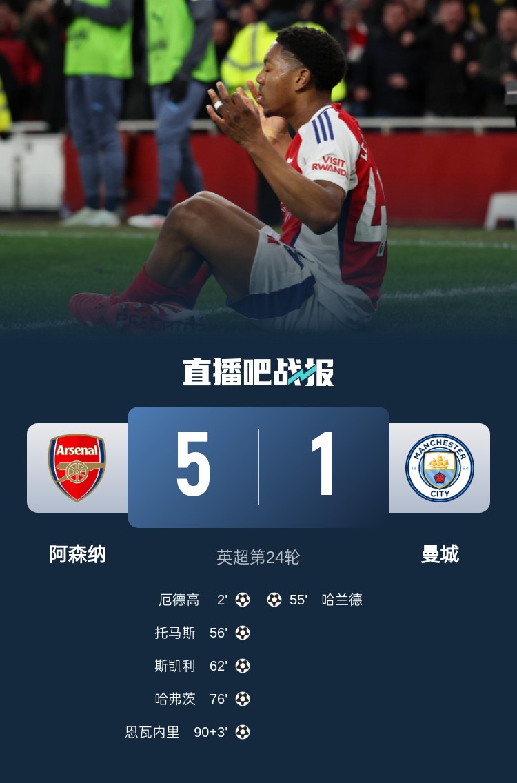 开云在线-硬气枪手无畏强敌！阿森纳本赛季5-1碾压曼城，3-0完胜皇马